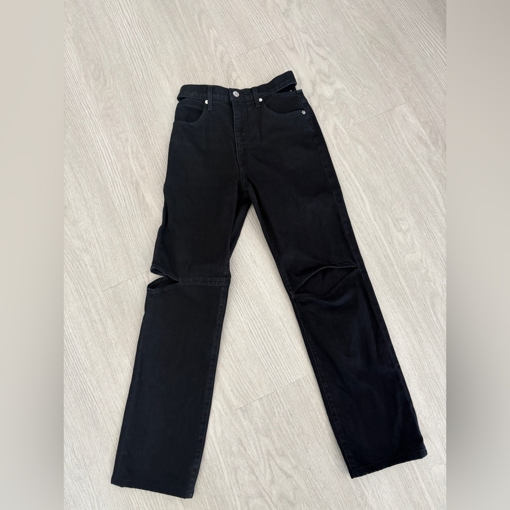 Helmut Lang Cut Out Black Denim Jeans - Picture 11 of 15
